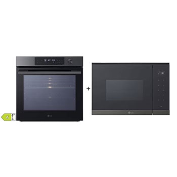 Čelní pohled na SET | Vestavná trouba LG WS7D7632WB + Vestavná mikrovlnka LG MG7Z2593B BOMSET1