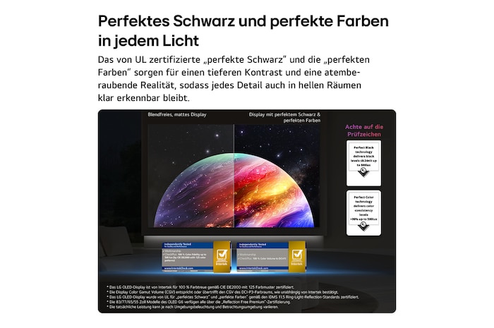 Der alpha 11 Gen3 4K AI-Prozessor des LG OLED evo G6 AI TV erstrahlt in violettem und blauem Licht auf einer dunklen Leiterplatte. Hervorgehoben ist die Dual AI Engine. Sie bietet eine bis zu 5,6-mal schnellere NPU, eine um 50 % schnellere CPU und eine um 70 % stärkere GPU-Leistung.