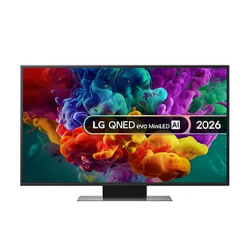 Front view of 50 inch LG QNED evo AI QNED87 Mini LED 4K Smart TV 2026 50QNED87B6A