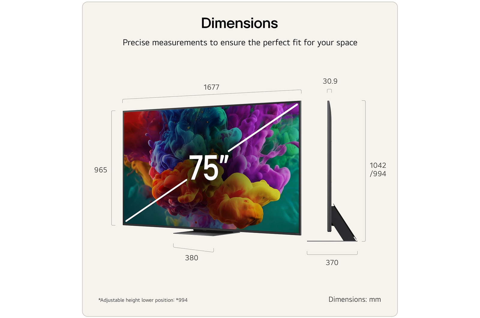 75 inch LG QNED evo AI QNED87 Mini LED 4K Smart TV 2026