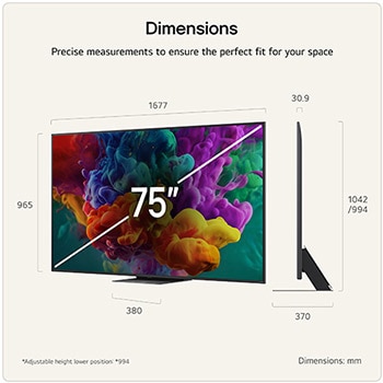 75 inch LG QNED evo AI QNED87 Mini LED 4K Smart TV 2026