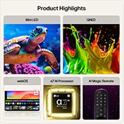 LG 75 inch LG QNED AI QNED7E Mini LED 4K Smart TV 2026, 75QNED7EB3A