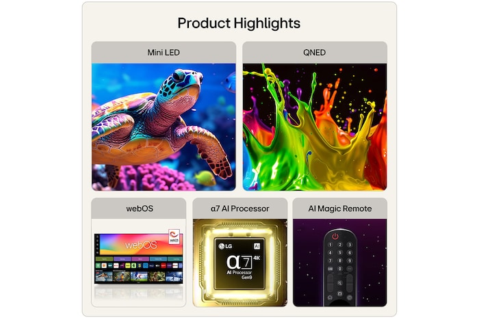 LG 85 inch LG QNED AI QNED7E Mini LED 4K Smart TV 2026, 85QNED7EB3A