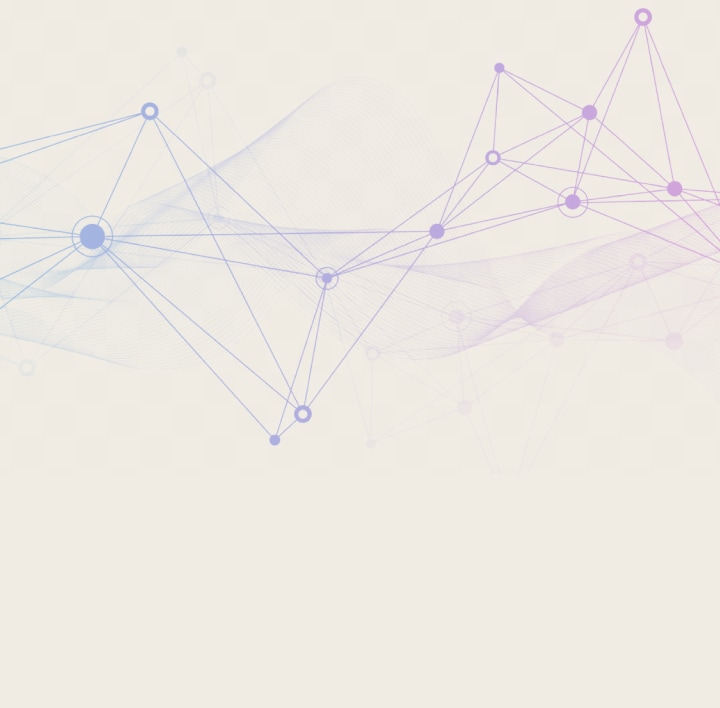 Text vor einem futuristischen, abstrakten Hintergrund. Linien und Punkte kommen zusammen und vermitteln das Gefühl fortschrittlicher Technologie.