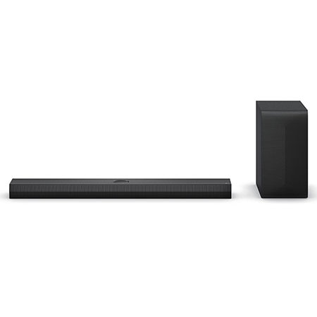 Frontansicht der LG Soundbar DS70TY und des Subwoofers