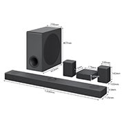 LG 5.1.3. Dolby Atmos® soundbar mit 620 Watt | kabelloser Subwoofer | Rücklautsprecher |LG DS80QR, DS80QR