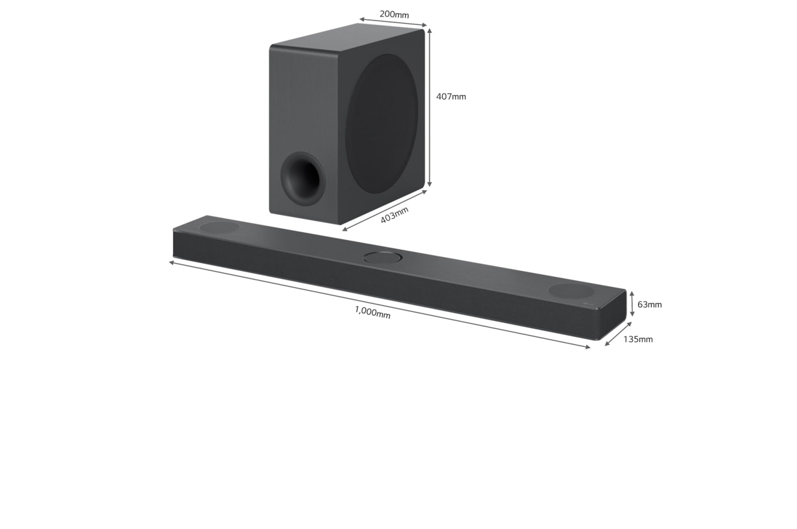 LG 3.1.3 Dolby Atmos® soundbar mit 480 Watt | kabelloser Subwoofer | LG DS80QY, DS80QY