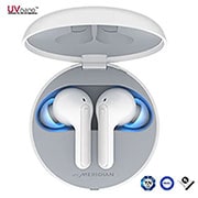 LG TONE Free FN7 | weiß | Wireless Earbuds mit MERIDIAN-Sound und ANC | LG HBS-FN7, HBS-FN7 White