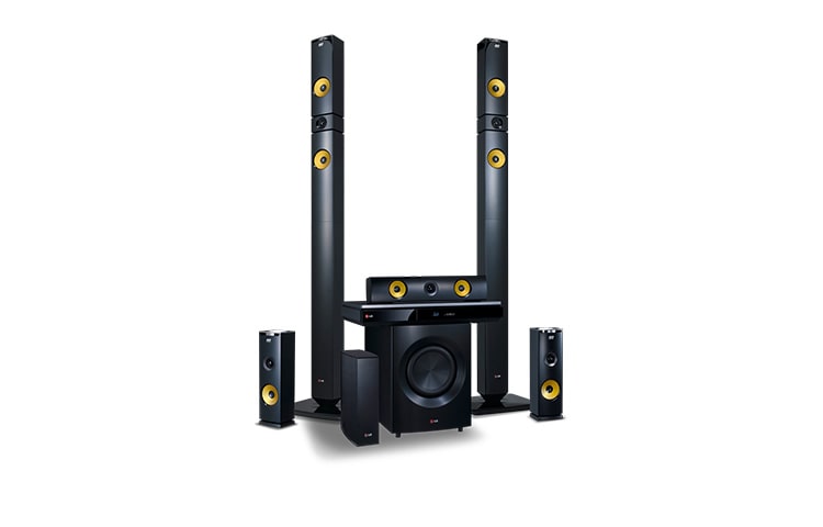 LG 9.1 3D Blu-ray Heimkino mit 4K Upscaler, gelben Aramidfaser Lautsprechern, Smart TV und Private Sound Mode Funktion, BH9430PW