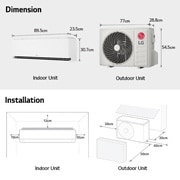 LG DUALCOOL S1 DELUXE, 3,8kW, Energieeffizienz A+++/A++ (Skala A+++ bis D), H09S1D