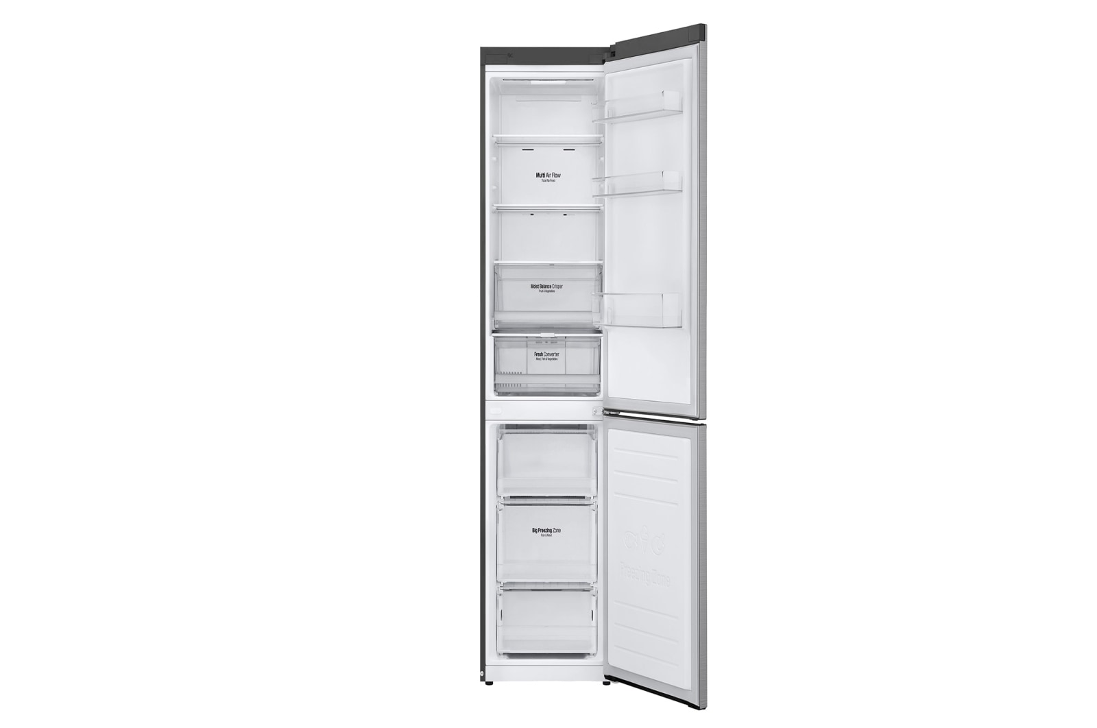 LG Kühl-Gefrierkombination | D | 341 Liter Nutzinhalt | LINEARCooling™ | DoorCooling+™ | Total No Frost | SmartThinQ™, GBB61PZFFN