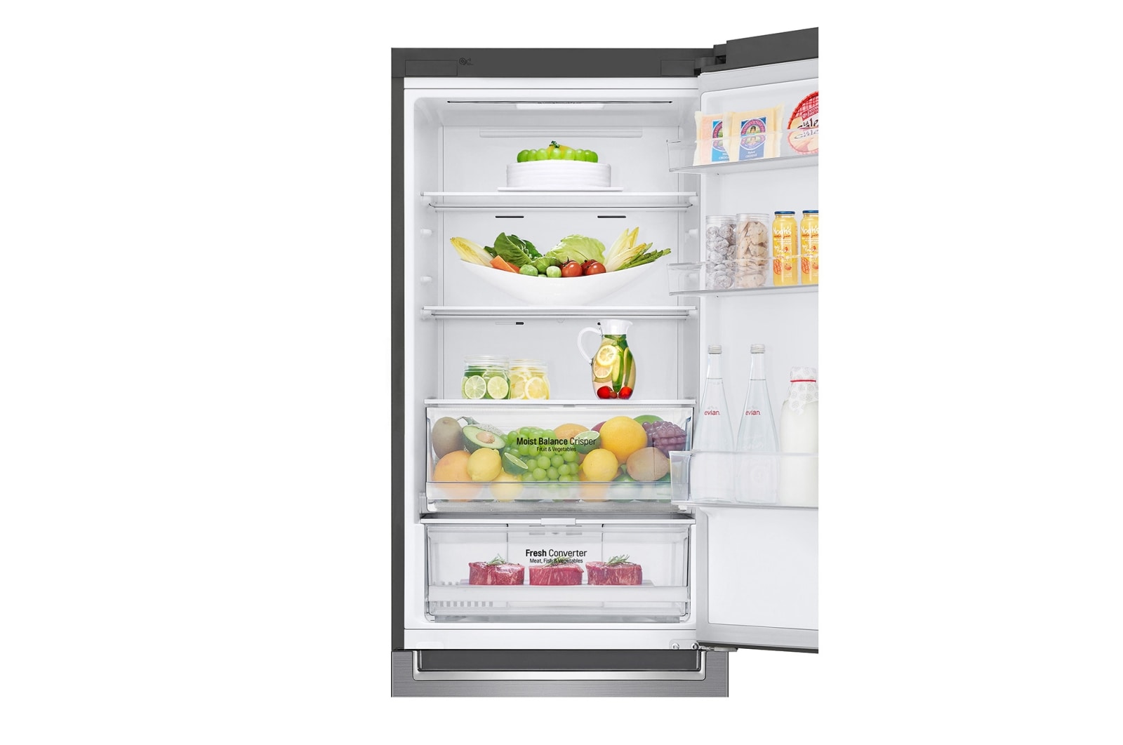 LG Kühl-Gefrierkombination | D | 341 Liter Nutzinhalt | LINEARCooling™ | DoorCooling+™ | Total No Frost | SmartThinQ™, GBB61PZFFN