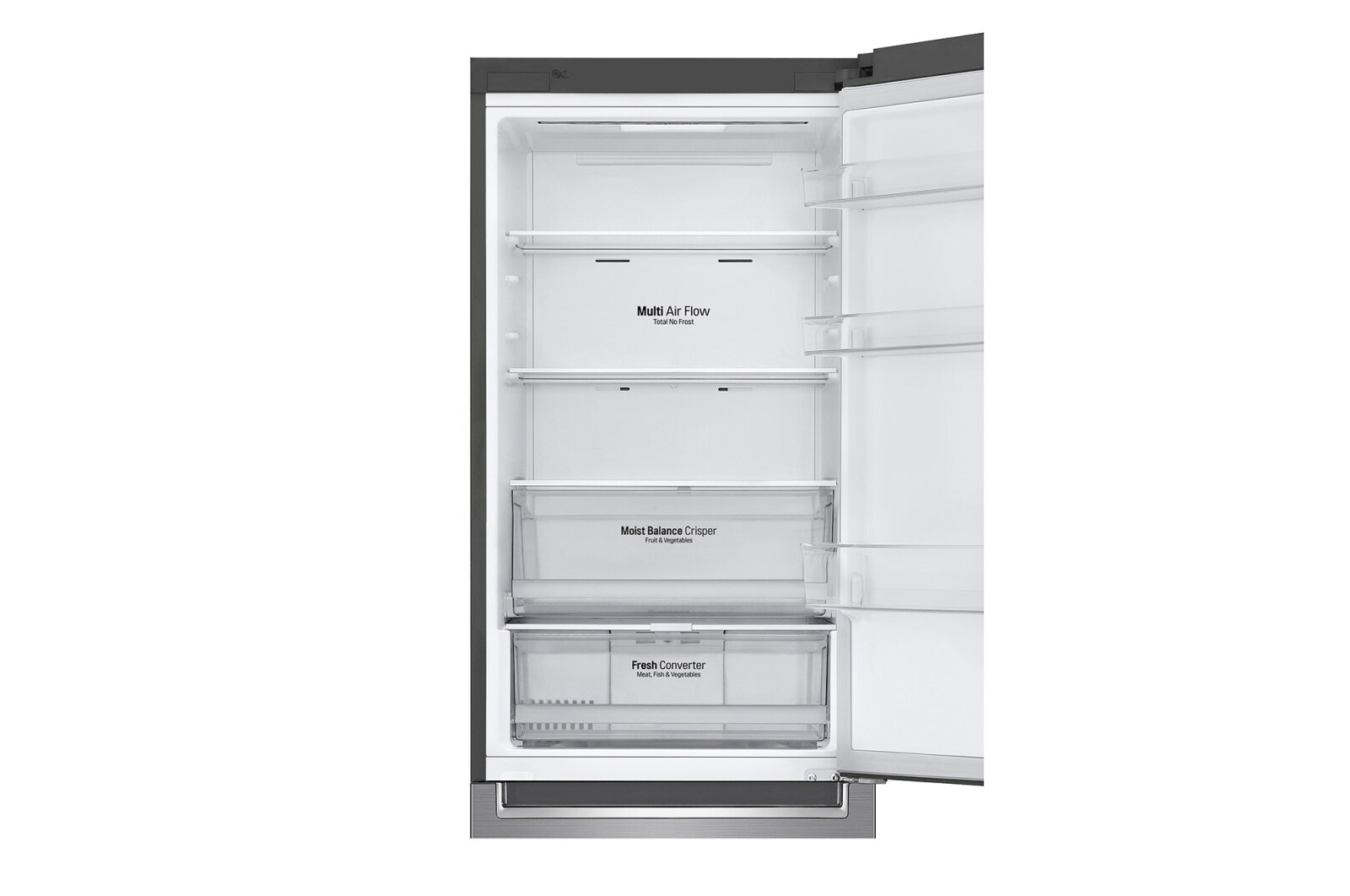 LG Kühl-Gefrierkombination | D | 341 Liter Nutzinhalt | LINEARCooling™ | DoorCooling+™ | Total No Frost | SmartThinQ™, GBB61PZFFN