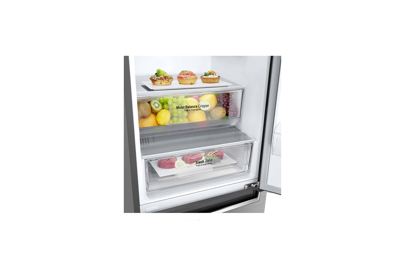 LG Kühl-Gefrierkombination | D | 384 Liter Nutzinhalt | LINEARCooling™ | FRESHConverter™ | SmartThinQ™, GBB62PZGFN