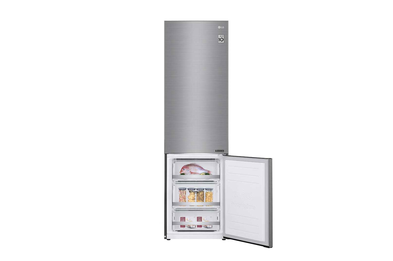 LG Kühl-Gefrierkombination | D | 384 Liter Nutzinhalt | LINEARCooling™ | DoorCooling+™ | Total No Frost, GBB72PZEXN