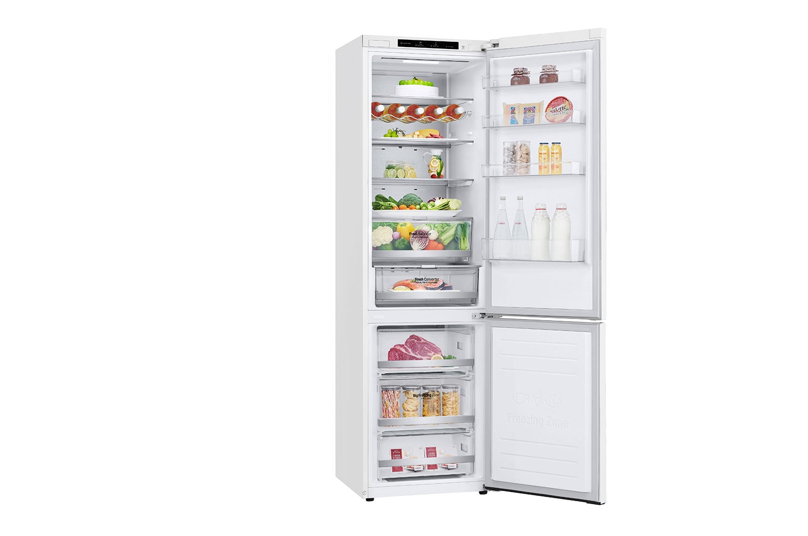 LG Kühl-Gefrierkombination | C | 384 Liter Nutzinhalt | Total No Frost | LINEARCooling™ | Express Cooling & Express Freeze | LG GBB72SWVCN, GBB72SWVCN