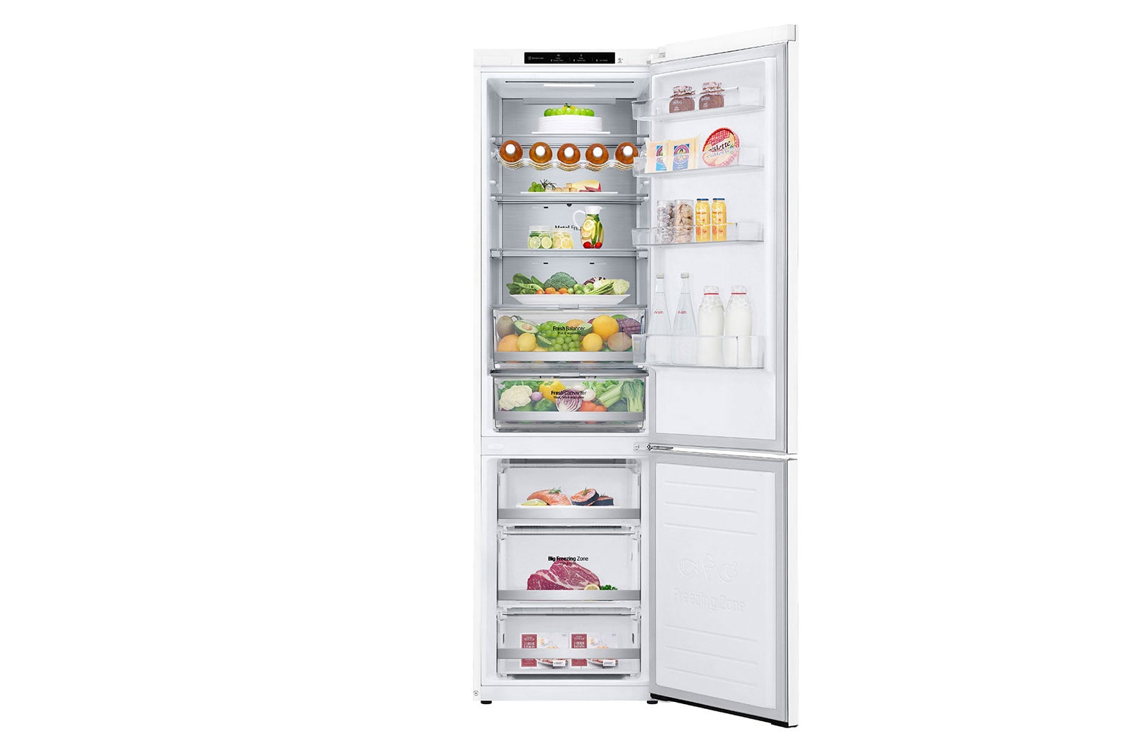 LG Kühl-Gefrierkombination | C | 384 Liter Nutzinhalt | Total No Frost | LINEARCooling™ | Express Cooling & Express Freeze | LG GBB72SWVCN, GBB72SWVCN