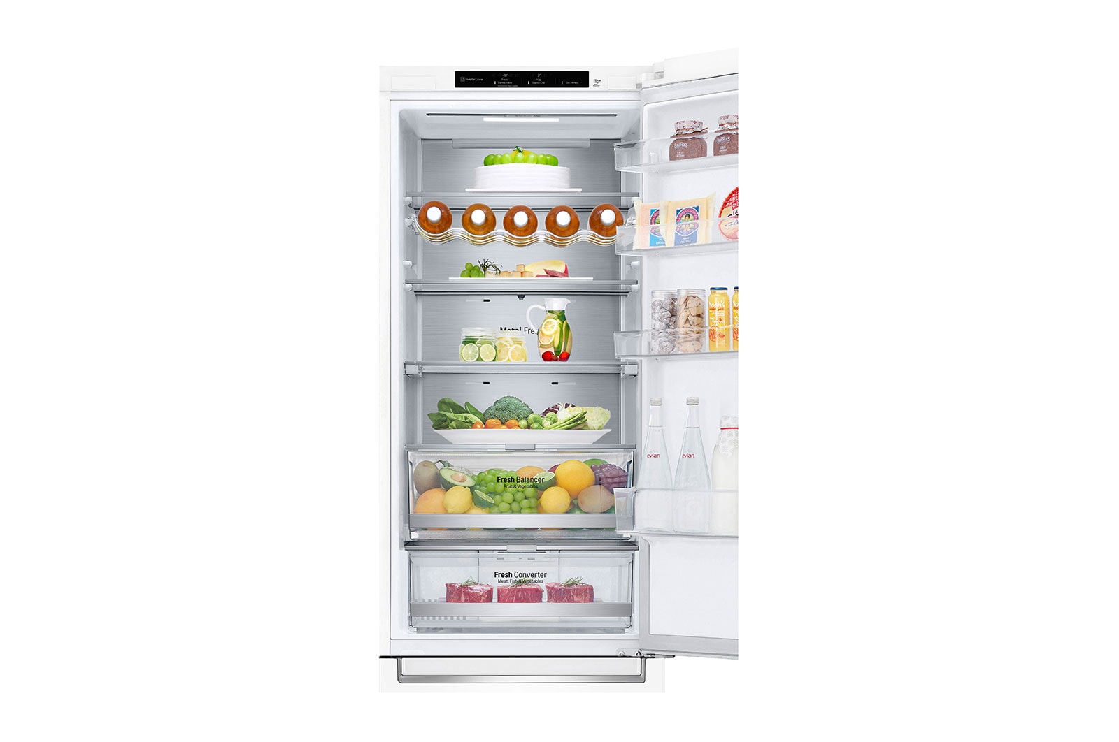 LG Kühl-Gefrierkombination | C | 384 Liter Nutzinhalt | Total No Frost | LINEARCooling™ | Express Cooling & Express Freeze | LG GBB72SWVCN, GBB72SWVCN