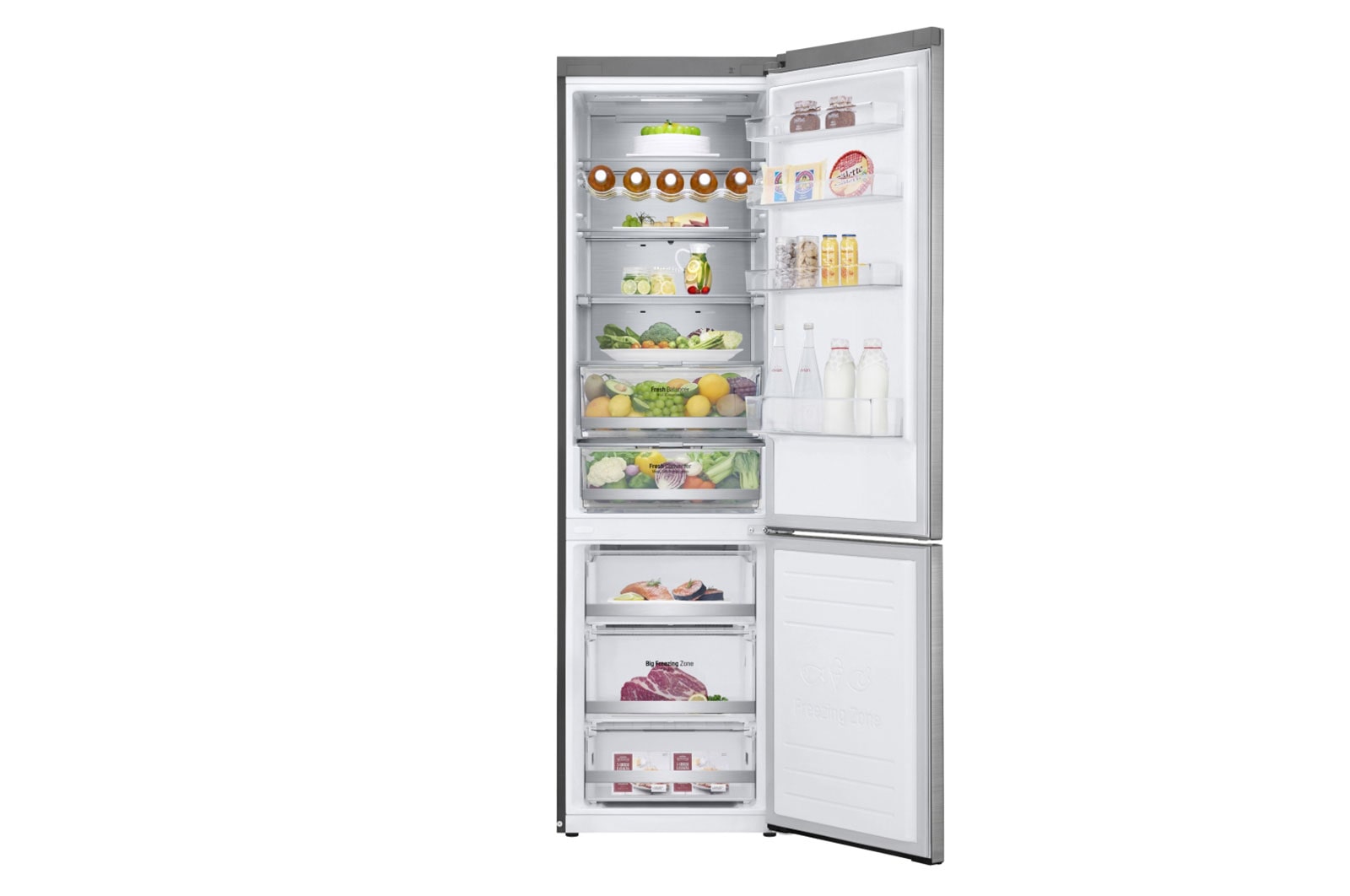 LG Kühl-Gefrierkombination | 384 Liter Nutzinhalt | Total No Frost | DoorCooling+™ | Wi-Fi-Funktion | Express Freeze , GBB92STABP