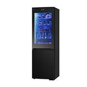 LG InstaView® Kühl-Gefrierkombination | Essence Black Steel | 4,3” Touch LCD Display | GBG7190CEV, GBG7190CEV