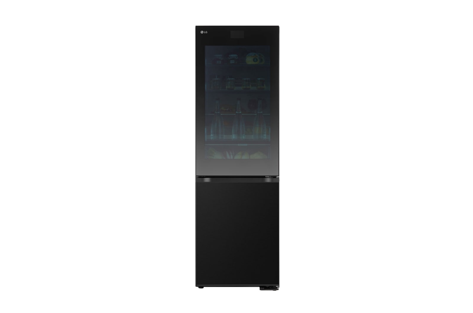 LG InstaView® Kühl-Gefrierkombination | Essence Black Steel | 4,3” Touch LCD Display | GBG7190CEV, GBG7190CEV