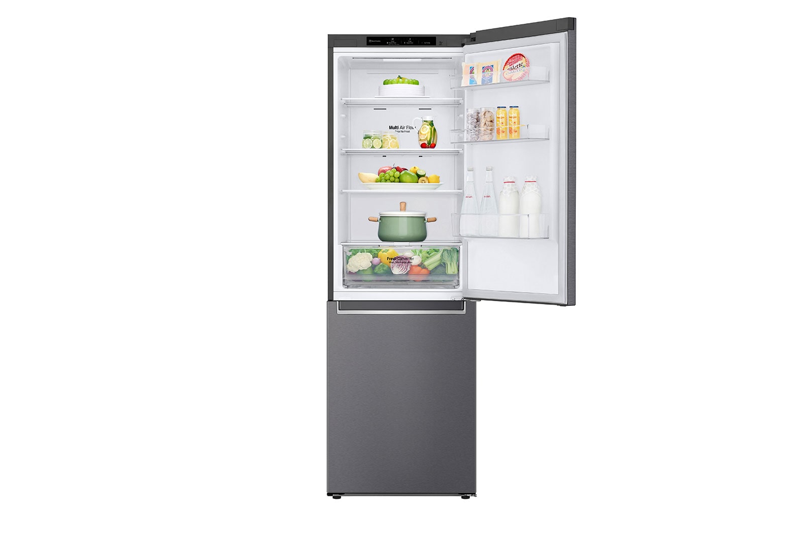 LG Kühl-Gefrierkombination | D | 341 Liter Nutzinhalt | LINEARCooling™ | Express Cooling und Express Freeze, GBP61DSPGN