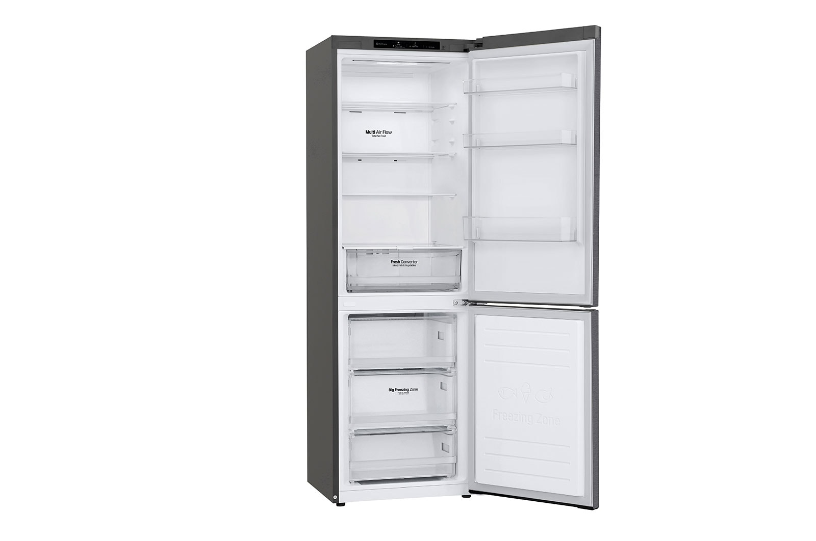 LG Kühl-Gefrierkombination | D | 341 Liter Nutzinhalt | LINEARCooling™ | Express Cooling und Express Freeze, GBP61DSPGN