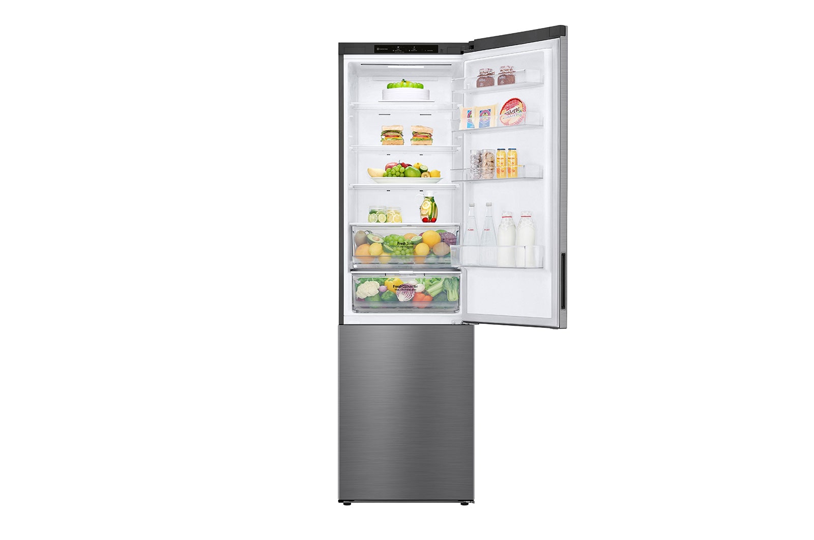 LG Kühl-Gefrierkombination | 384 Liter Nutzinhalt | Total No Frost | DoorCooling+™ | LINEARCooling | FRESHConverter™ | LG GBP62PZNBC, GBP62PZNBC