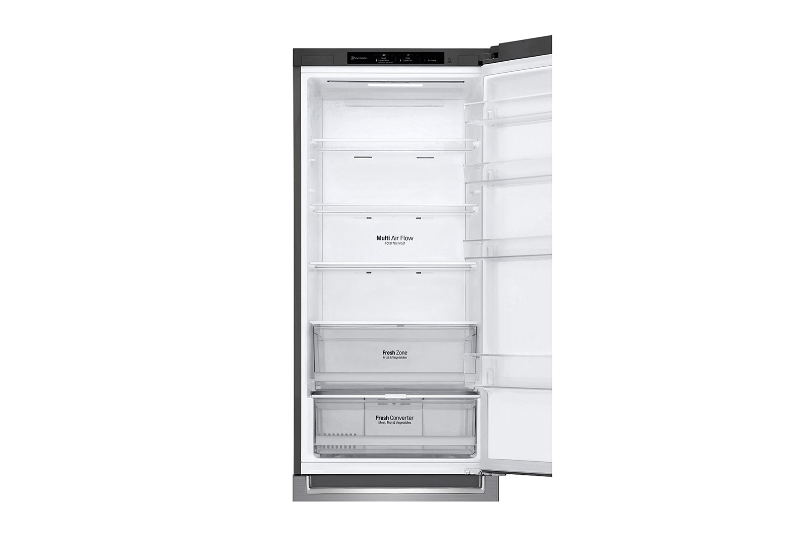 LG Kühl-Gefrierkombination | 384 Liter Nutzinhalt | Energieeffizienzklasse C | Edelstahl | 203cm hoch | Smart Inverter Compressor®️ | GBP62PZNCC1, GBP62PZNCC1