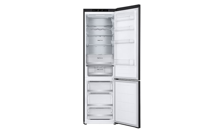 LG Kühl-Gefrierkombination | 387 Liter Kapazität | 111 kWh/a | 2030 mm Höhe | Essence Black Steel | GBV7280AEV, GBV7280AEV