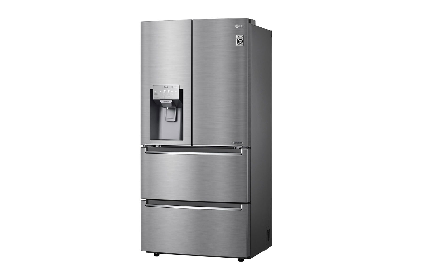 LG Slim Fit Multi-Door mit Eis-, Crushed Ice- und Wasserspender I 517 Liter Kapazität I Energieeffizienzklasse F I Edelstahl I GML643PZ6F, GML643PZ6F