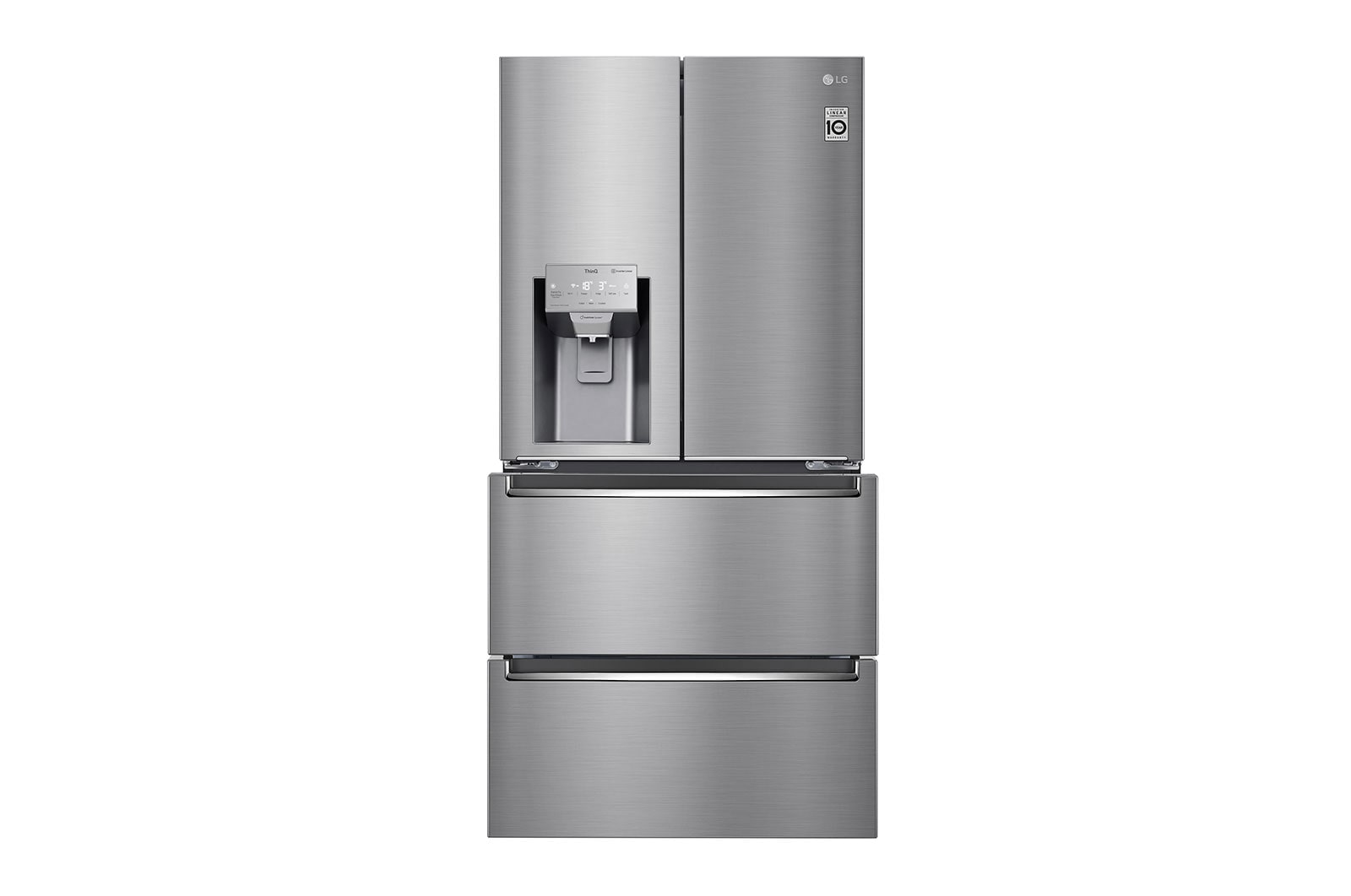 LG Slim Fit Multi-Door mit Eis-, Crushed Ice- und Wasserspender I 517 Liter Kapazität I Energieeffizienzklasse F I Edelstahl I GML643PZ6F, GML643PZ6F