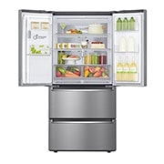 LG Slim Fit Multi-Door mit Eis-, Crushed Ice- und Wasserspender I 517 Liter Kapazität I Energieeffizienzklasse F I Edelstahl I GML643PZ6F, GML643PZ6F