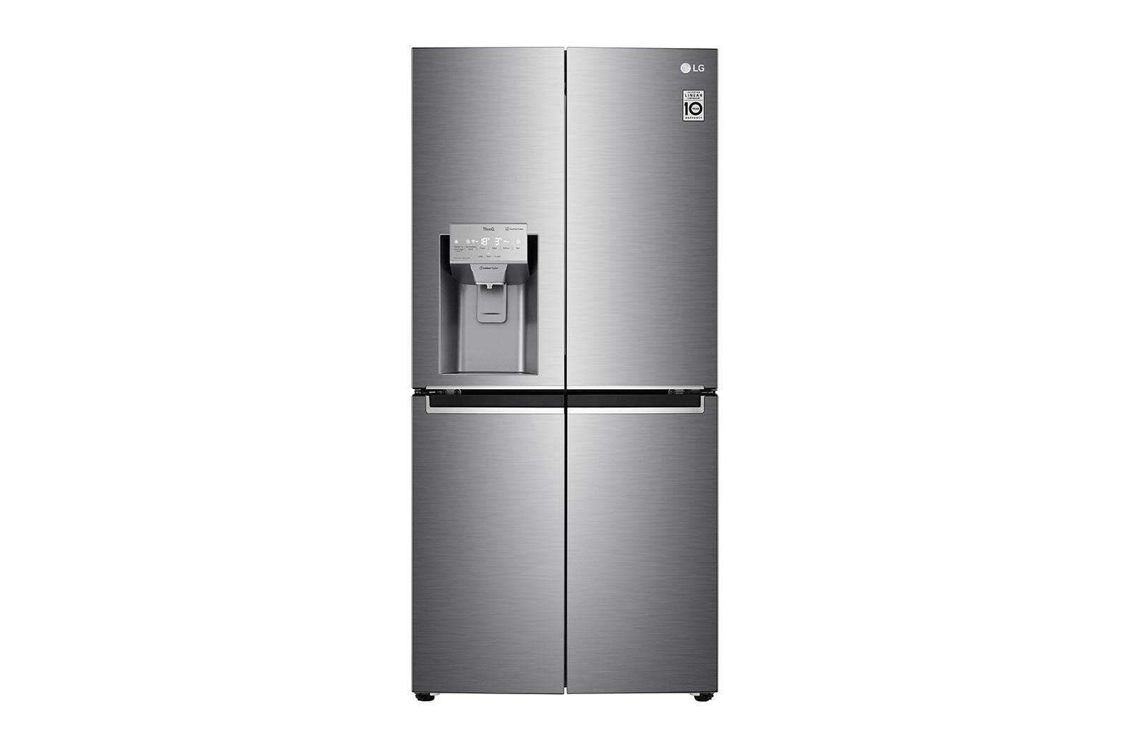 LG Side-by-Side mit Eis-, Crushed Ice- und Wasserspender | 506 L Kapazität | Door Cooling+™| kein Festwasseranschluss notwendig | LG GML844PZAE, GML844PZAE