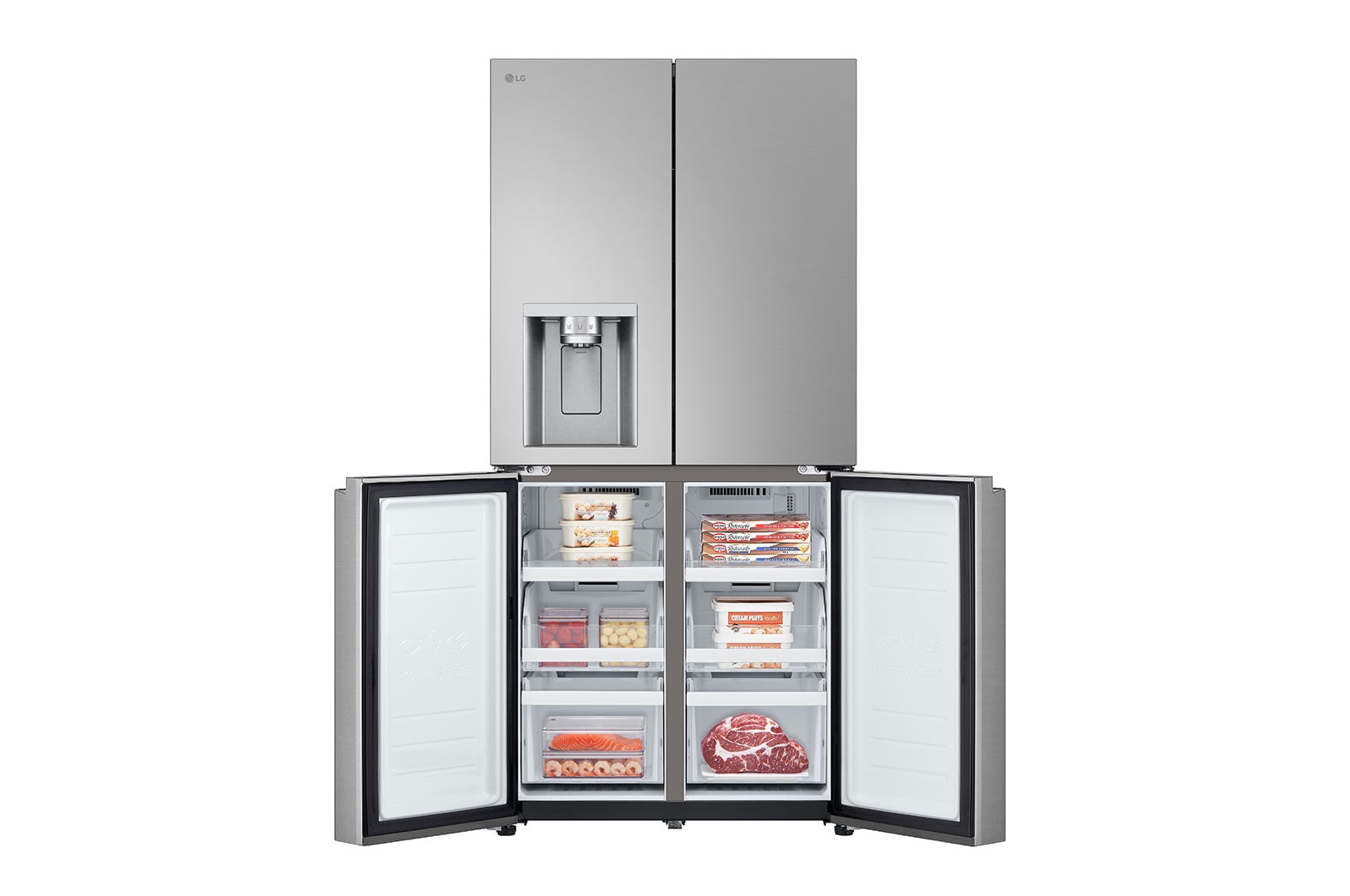 LG Mehrtüriger Kühlschrank, DoorCooling+™ und ThinQ™ Technologie, 508L Fassungsvermögen, GML861PYPE