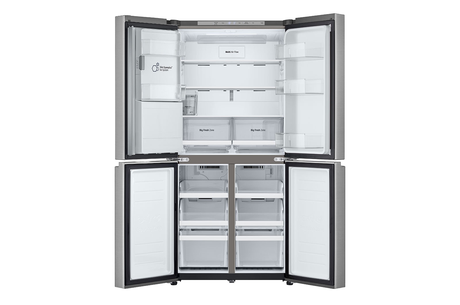 LG Mehrtüriger Kühlschrank, DoorCooling+™ und ThinQ™ Technologie, 508L Fassungsvermögen, GML861PYPE