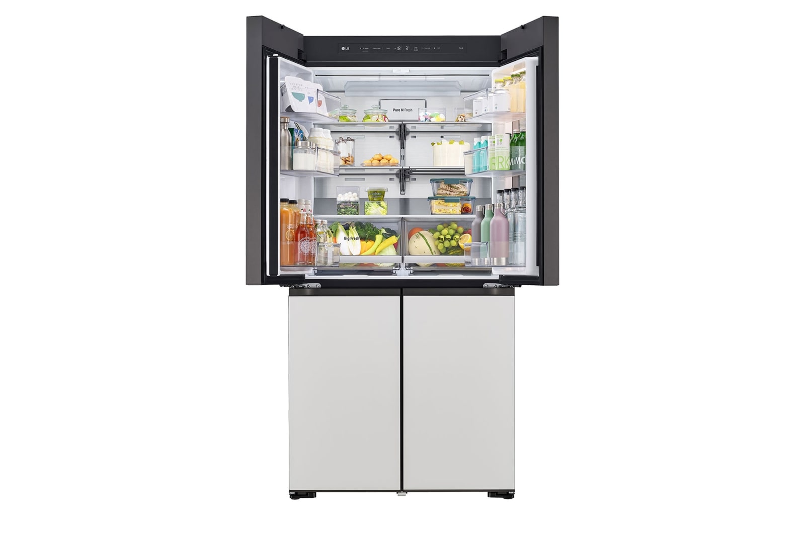 LG InstaView mit MoodUP®️ Multi-Door | Eingebauter Lautsprecher | Total No Frost | GMV960NNME, GMV960NNME