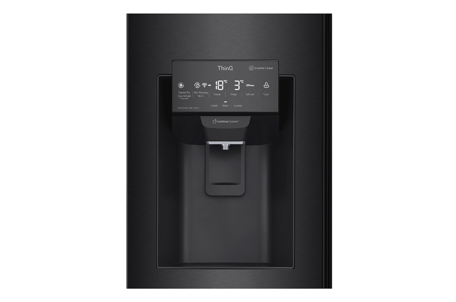 LG Multi-Door mit InstaView Door-in-Door ®  | Eis-, Crushed Ice- und Wasserspender  | ​508​ Liter Kapazität | Energieeffizienzklasse ​F​ | Festwasseranschluss | Matte Black Steel | ​GMX844MC6F, GMX844MC6F