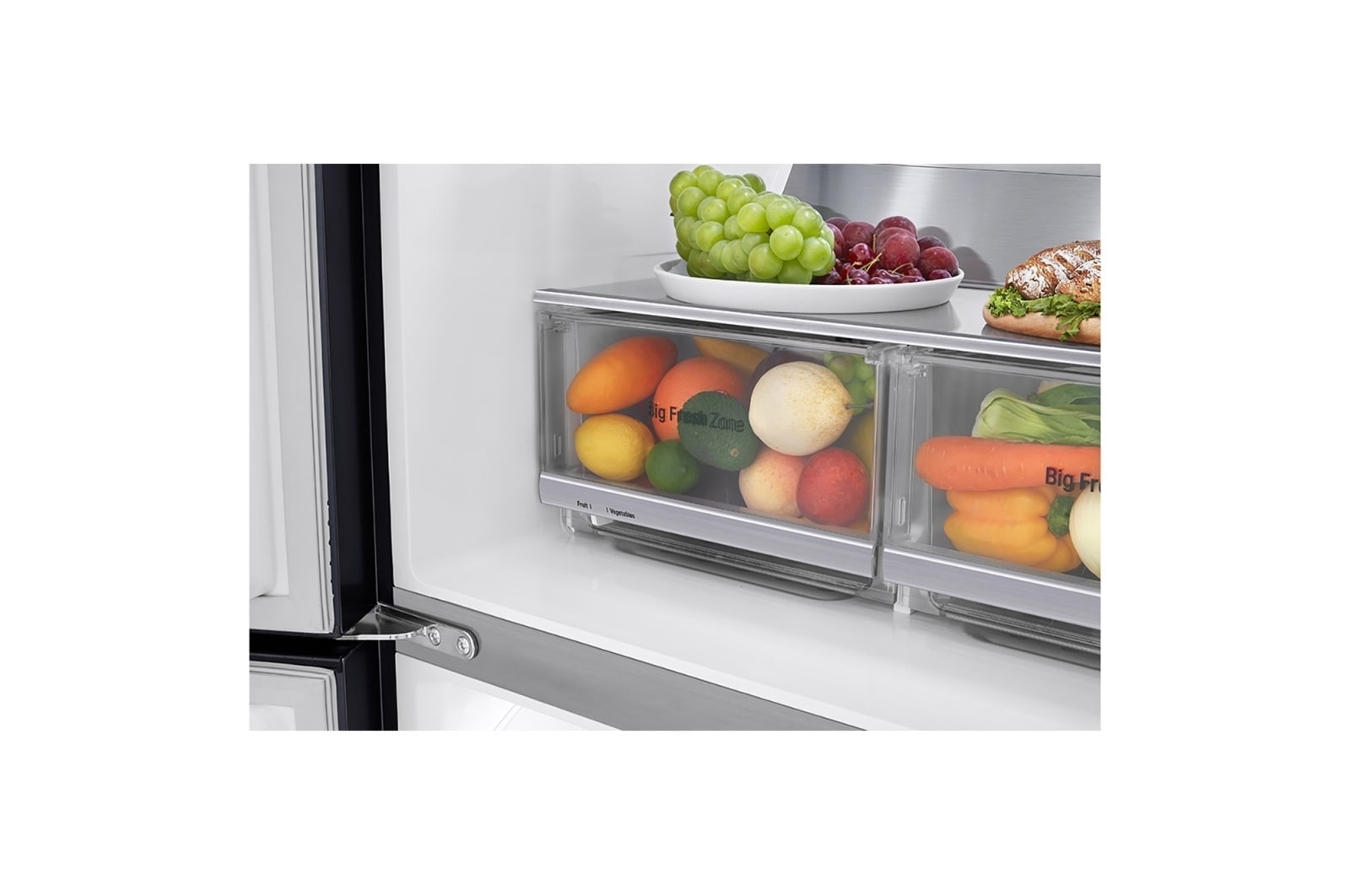 LG Multi-Door mit InstaView Door-in-Door ®  | Eis-, Crushed Ice- und Wasserspender  | ​508​ Liter Kapazität | Energieeffizienzklasse ​F​ | Festwasseranschluss | Matte Black Steel | ​GMX844MC6F, GMX844MC6F