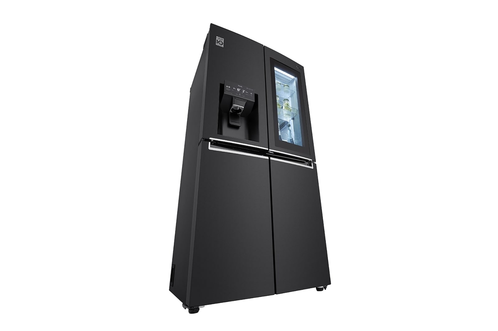 LG Multi-Door mit InstaView Door-in-Door ®  | Eis-, Crushed Ice- und Wasserspender  | ​508​ Liter Kapazität | Energieeffizienzklasse ​F​ | Festwasseranschluss | Matte Black Steel | ​GMX844MC6F, GMX844MC6F