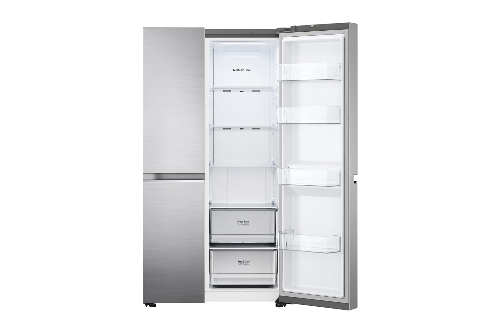 LG Side-by-Side | 655 L Kapazität | Total No Frost | Door Cooling+™ | Multiairflow Umluftkühlung, GSBV70PZTE