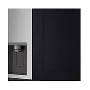 LG Side-by-Side mit InstaView | Eis-, Crushed Ice- und Wasserspender | 635 Liter Kapazität | Energieeffizienzklasse F | Interner Wassertank 4L | Matte Black | GSGV81PYLL, GSGV81PYLL