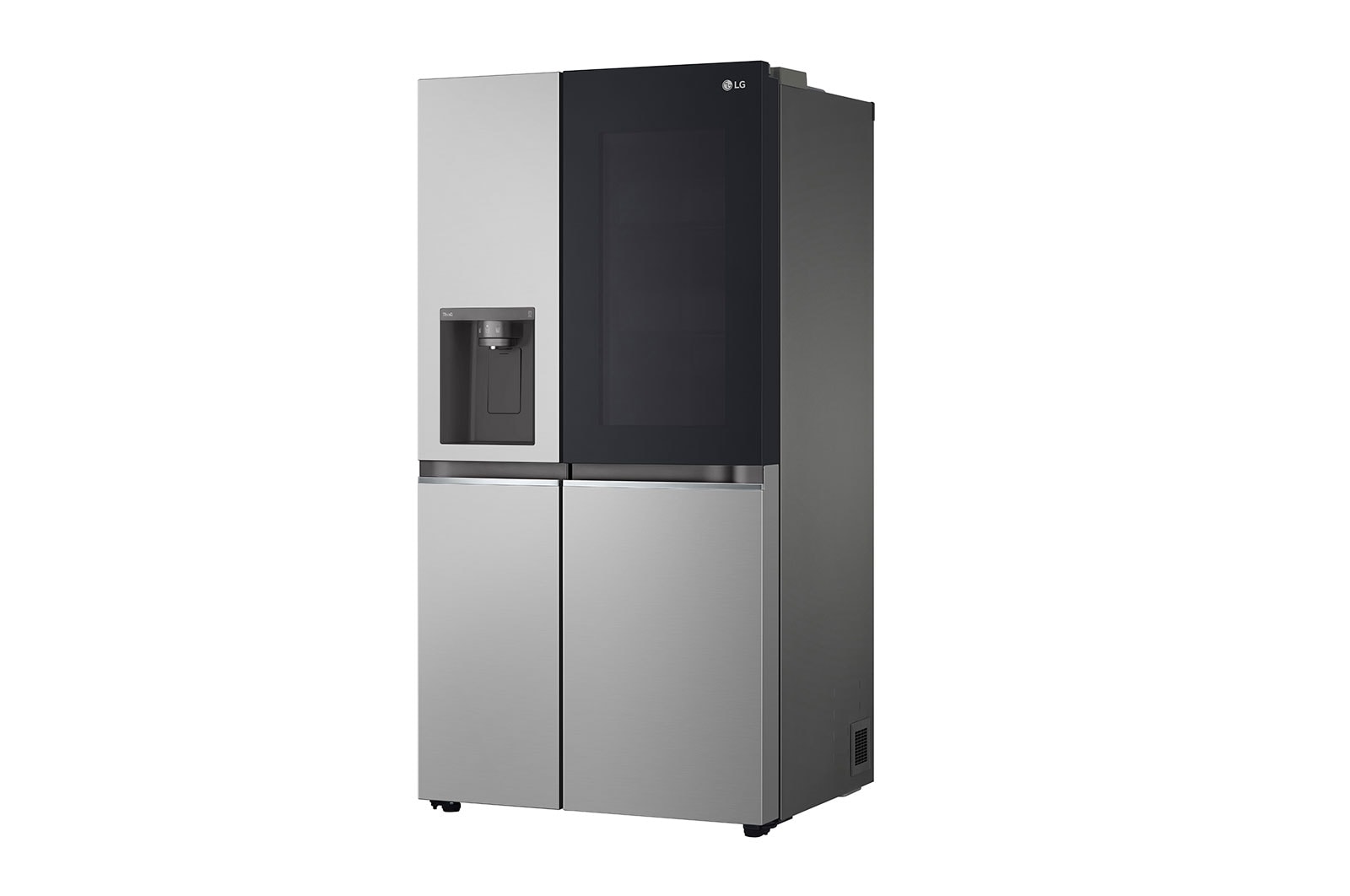 LG Side-by-Side mit InstaView | Eis-, Crushed Ice- und Wasserspender | 635 Liter Kapazität | Energieeffizienzklasse F | Interner Wassertank 4L | Matte Black | GSGV81PYLL, GSGV81PYLL