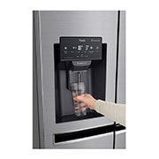 LG Side-by-Side mit mit Eis-, Crushed Ice- und Wasserspender | Total No Frost | Kein Festwasseranschluss | 627 L Kapazität , GSJ760PZZE