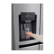 LG Side-by-Side mit mit Eis-, Crushed Ice- und Wasserspender | Total No Frost | Kein Festwasseranschluss | 601 L Kapazität , GSJ761PZZE