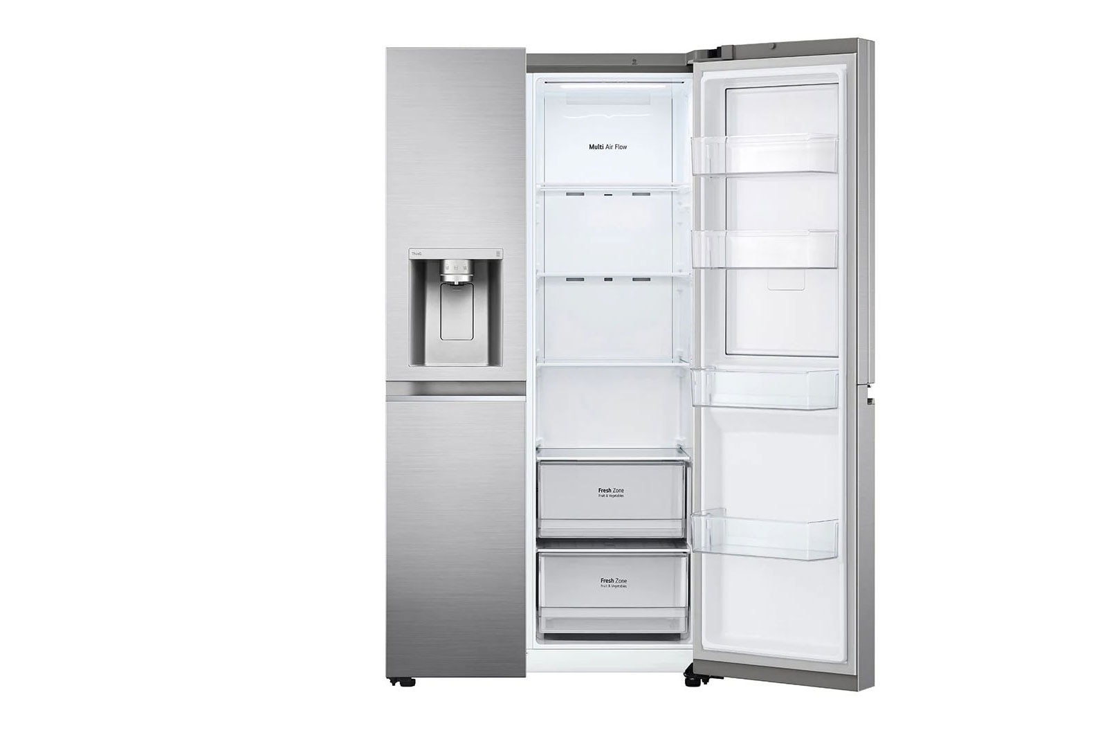 LG Side-by-Side mit Door-in-Door ™ |  Eis-, Crushed Ice- und Wasserspender  | 635 Liter Kapazität | Festwasseranschluss  | LG GSJV70PZTE, GSJV70PZTE