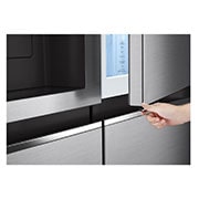 LG Side-by-Side mit Door-in-Door ™ |  Eis-, Crushed Ice- und Wasserspender  | 635 Liter Kapazität | Interner Wassertank 4L | Matt Black Steel | LG GSJV71PZLE, GSJV71PZLE