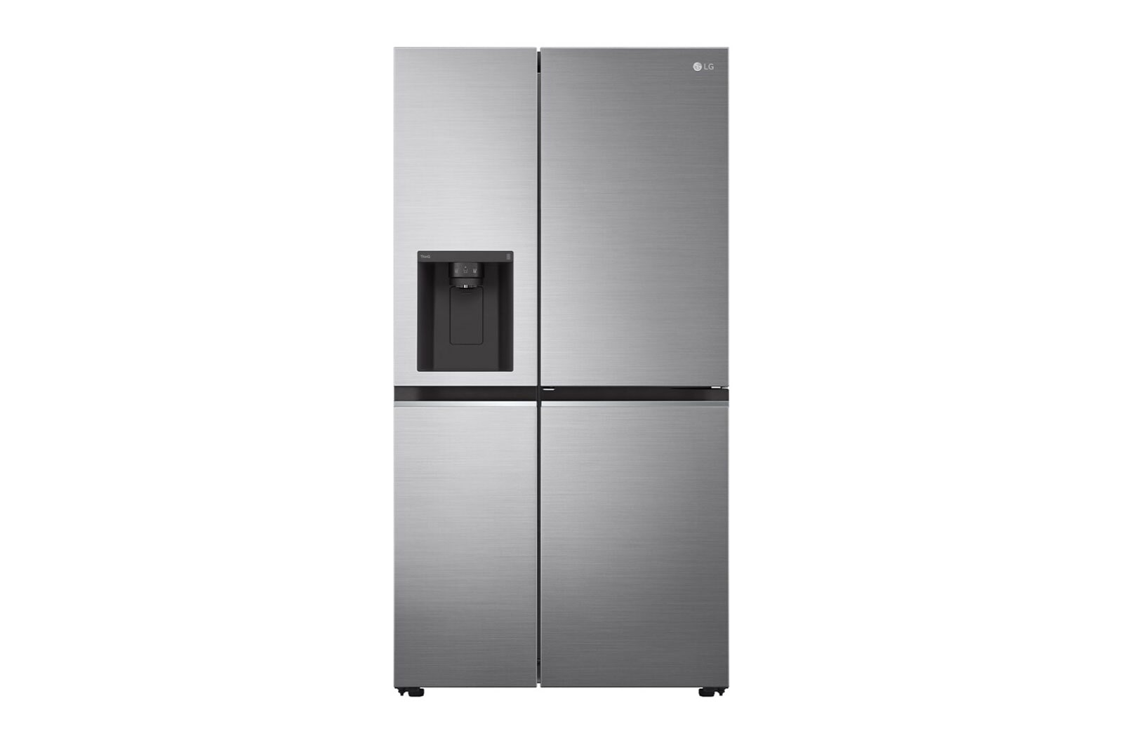 LG Side-by-Side mit Door-in-Door ™ |  Eis-, Crushed Ice- und Wasserspender  | 635 Liter Kapazität | Interner Wassertank 4L | Matt Black Steel | LG GSJV71PZLE, GSJV71PZLE