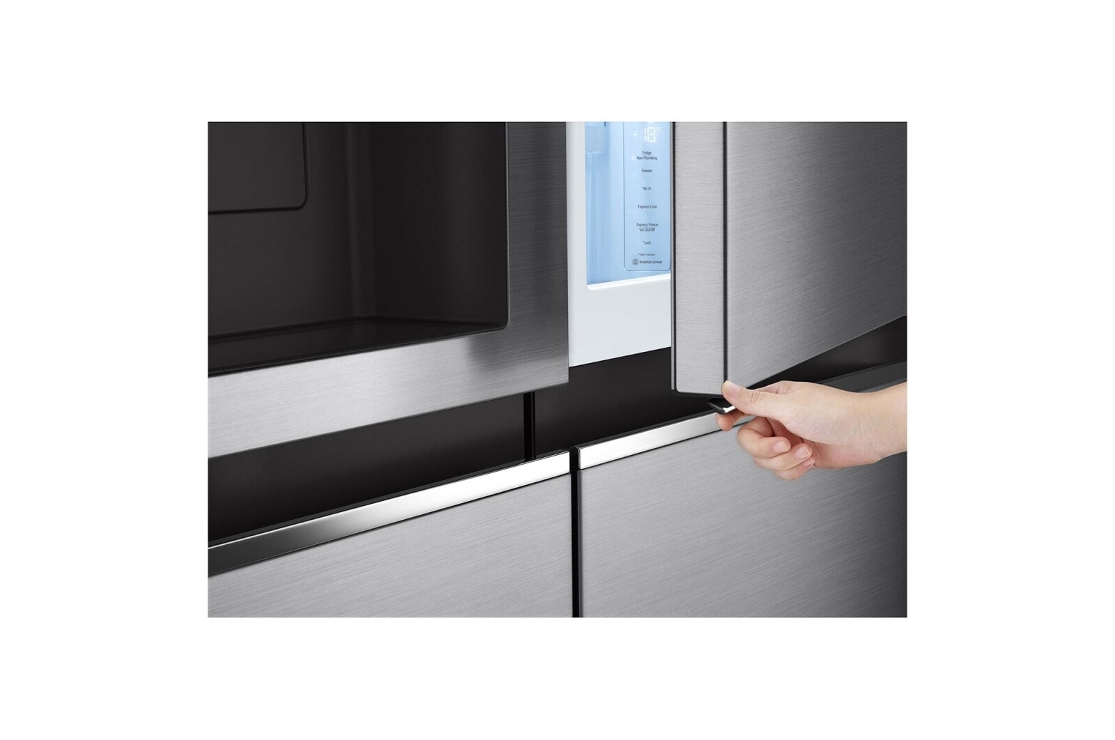 LG Side-by-Side mit Door-in-Door ™ |  Eis-, Crushed Ice- und Wasserspender  | 635 Liter Kapazität | Interner Wassertank 4L | Matt Black Steel | LG GSJV71PZLE, GSJV71PZLE