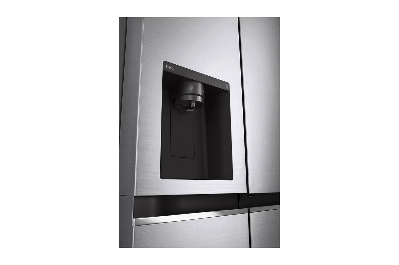 LG Side-by-Side mit Door-in-Door ™ |  Eis-, Crushed Ice- und Wasserspender  | 635 Liter Kapazität | Interner Wassertank 4L | Matt Black Steel | LG GSJV71PZLE, GSJV71PZLE